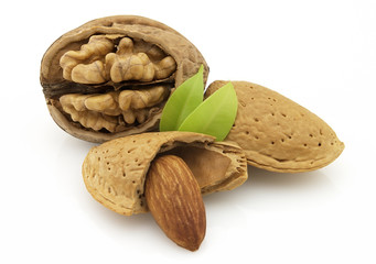 Almonds with walnuts