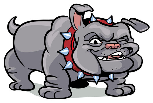 bulldog body - vector illustration, part of a series