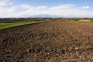 Countryside and mountains