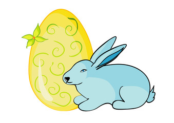 Rabbit with easter egg