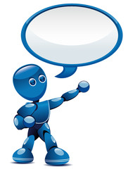 Robot qui parle dans une bulle