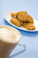 Coffee break with oats biscuits