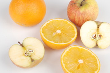 orange and apple