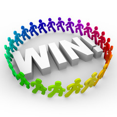 Win - Runners Around Word