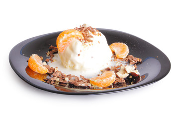 icecream on plate