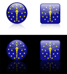 Indiana Flag Icon on Internet Button