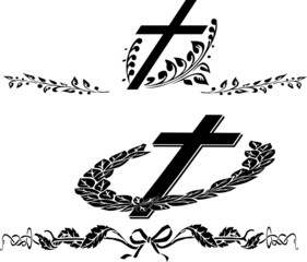 cross & wreath