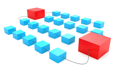 Obraz premium Połączone kostki