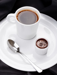 chocolate sweet with coffee