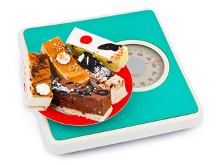 Cakes on weight scale