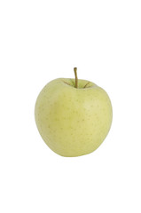 One apple on the white.