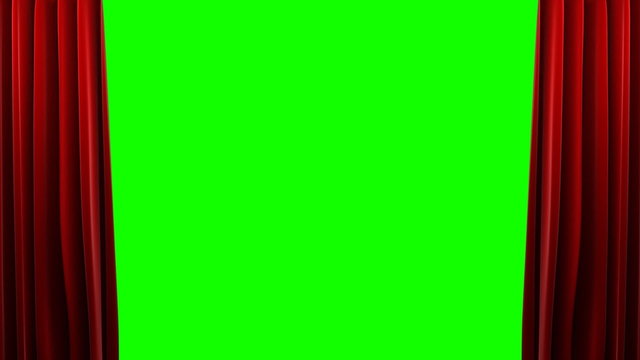Theater curtains with green chroma
