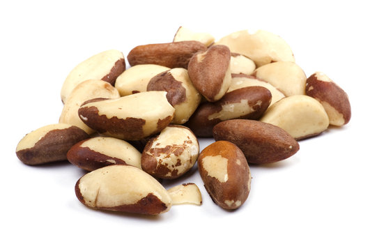 Brazilian nut on white