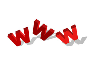 www-3d rendered www text