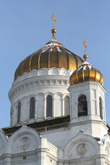 Fototapeta na wymiar Christ the Saviour cathedral in Moscow Russia