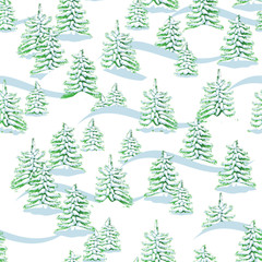 Vector. Seamless background. Mountainside.