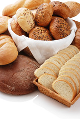 Heap of different bread