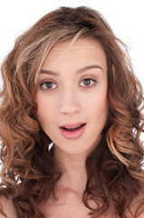 Fototapeta premium Close-up of beautiful girl with clear maekeup