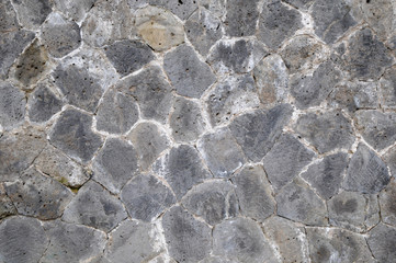 ancient wall out of natural stone