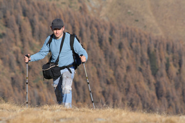 Randonneur en montagne