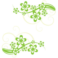 Abstract flowers background with place for your text