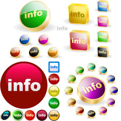 Information buttons. Vector great collection.