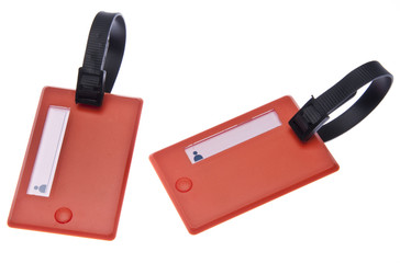 Pair of Bright Orange Luggage Tags