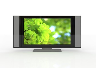 modern tv isolated on a white