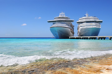 Cruise Ships Docked in Caicos Island