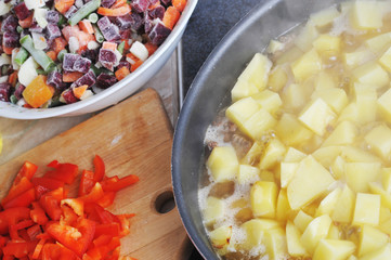 Preparation of  ragoutPreparation of  ragoutPreparation of  rago
