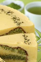 Matcha green tea cake