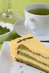 Matcha green tea cake