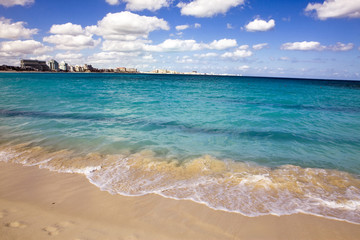 Mexico. .Kind on Cancun on part sea.