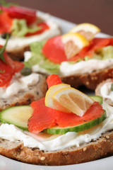 Smoked salmon appetizers