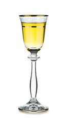 wineglass with white wine