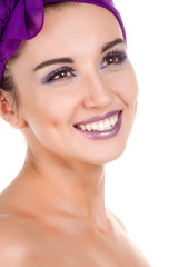 Obraz premium Portrait of a cheerful housewife.