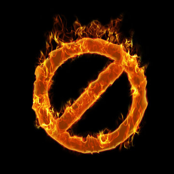 Burning forbidden symbol