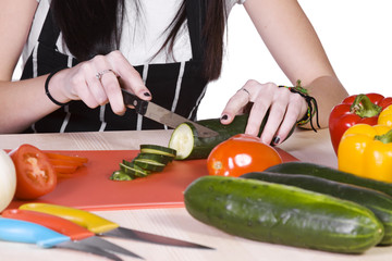 Cute Teenager Preparing Food