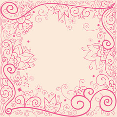 Floral pattern pink