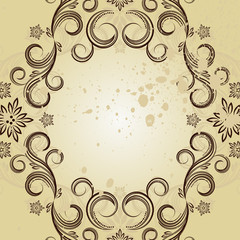 Vintagebackground with curled elements