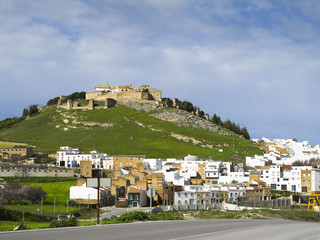 Vista de Estepa y cerro de San Cristobal , Andalucía