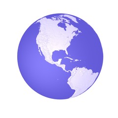 Globe on white background