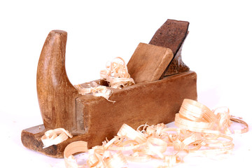 Schreinerhobel mit Holzspäne