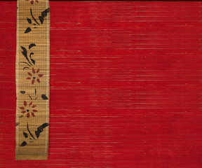 Flower bamboo banner background