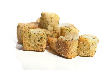 Croutons close up Shot for background