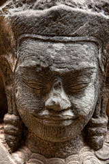 Fototapeta na wymiar Buddha face, Sukhothai, Thailand.