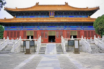 Schilderijen op glas China, Beijing the Ming Tomb Shisanling. © claudiozacc