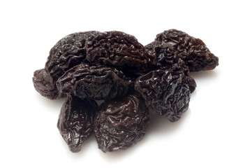 prune on white background