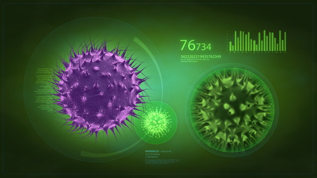 Medical display  - virus concept