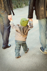 Famille en promenade